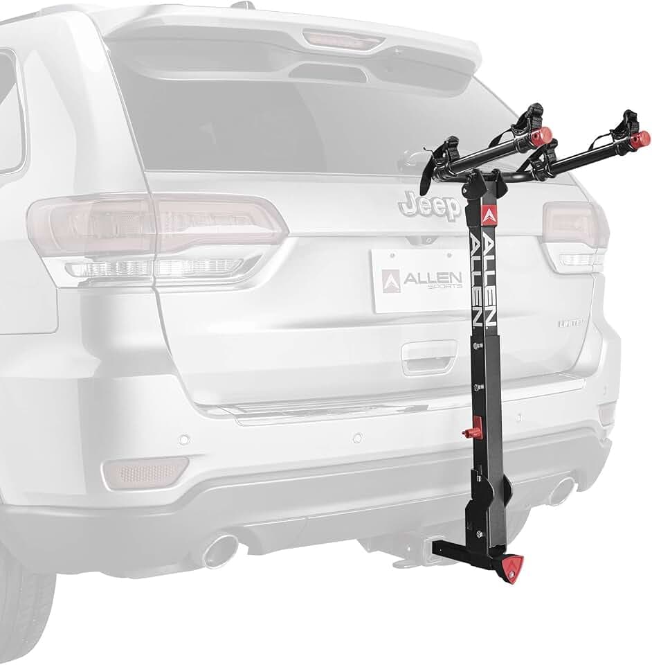 Allen Sports Fahrradträger für 2 Fahrräder für Anhängerkupplungen mit 3,17 cm (1 1/4 Zoll) und 5,1 cm (2 Zoll) Anhängerkupplung.