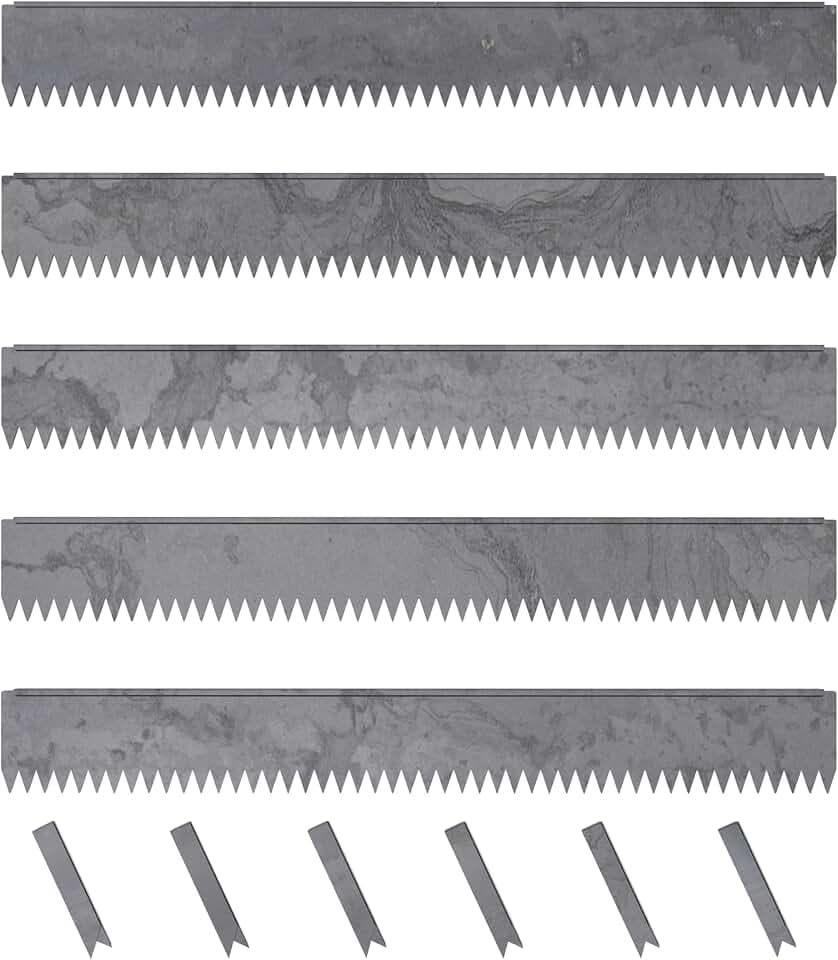 Edge Right - Hammer-in Landscape Edging - 48-inch Strips - 6-inch Depth 1/4-inch Rounded top COR-Ten Steel (5 Pack)