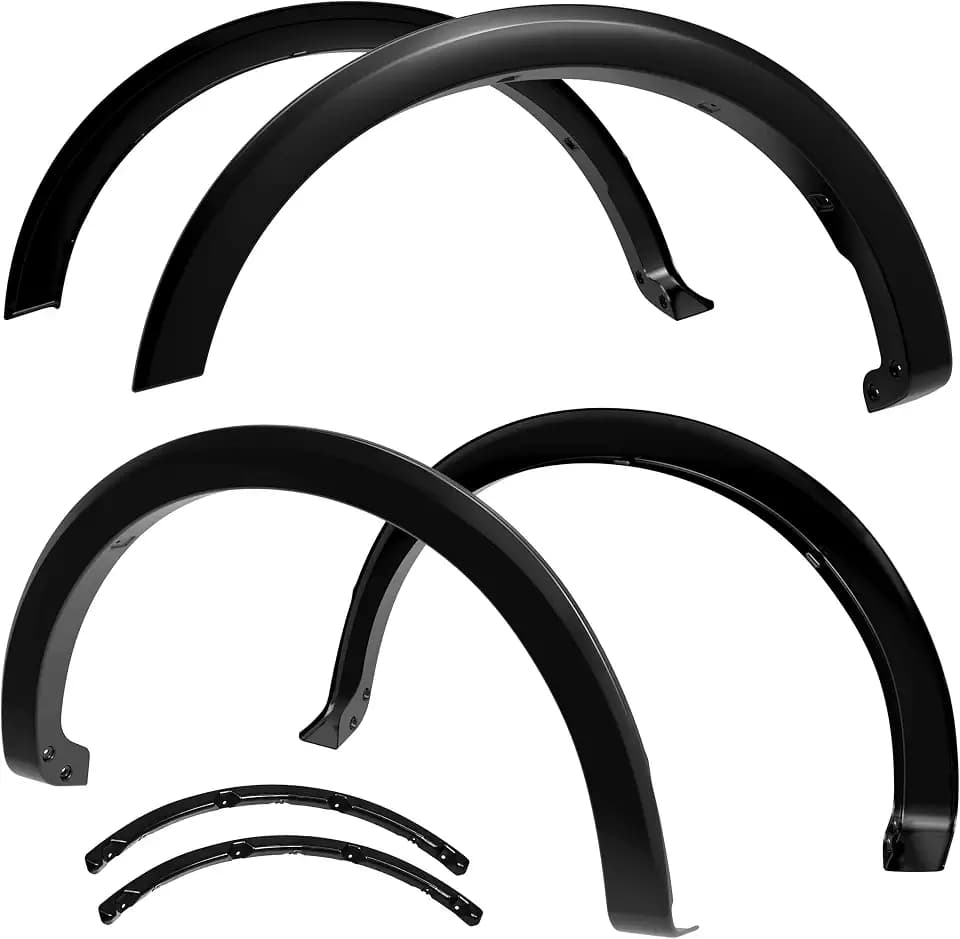 Tyger Auto Fender Flare Compatible with 2021-2023 Ford F-150, Textured Black Paintable Black Paintable Factory Style 4pc | TG-FF6F5008