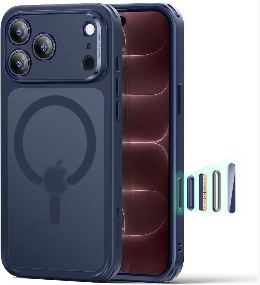 ESR Classic Hybrid for iPhone 18 Pro Max/17 Pro Max Case, Frosted Blue