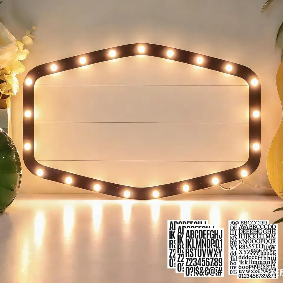 16IN Wedding Bottle Service Sign, Personalized Wedding Entrance Props Led Marquee Sign for Reception, Custom Light up Marquee Sign with Stickers for Bridal Engagement Anniversary Nightclub Gift