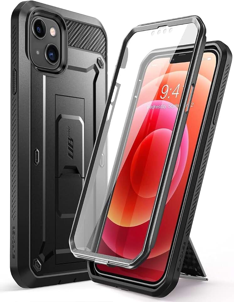 SUPCASE Outdoor Hülle für iPhone 13 Mini, Schwarz