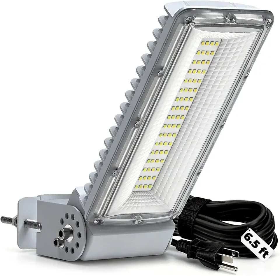 50W LED Flood Light, 7000LM 5000K Street Light with 6.5ft Plug Cord