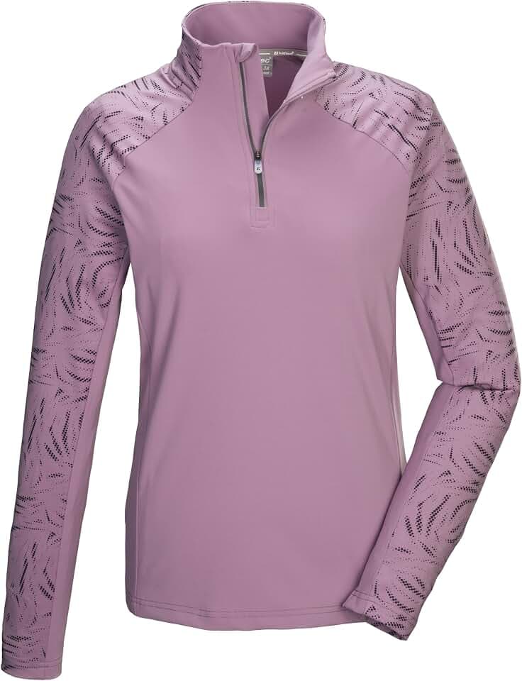 Killtec Damen Funktionsshirt/Fleeceshirt mit Stehkragen und Reißverschluss