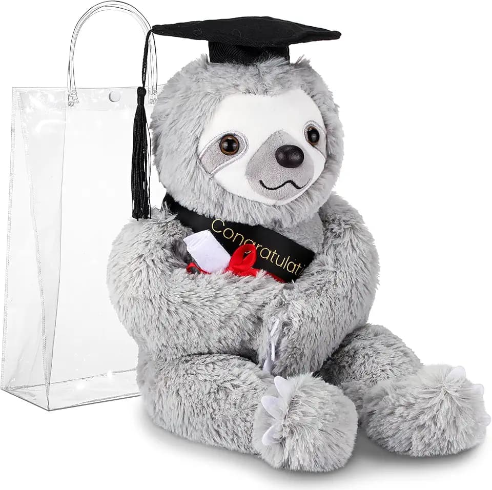 Hollowfly Graduation Plush Bear Gifts,Black,Sloth