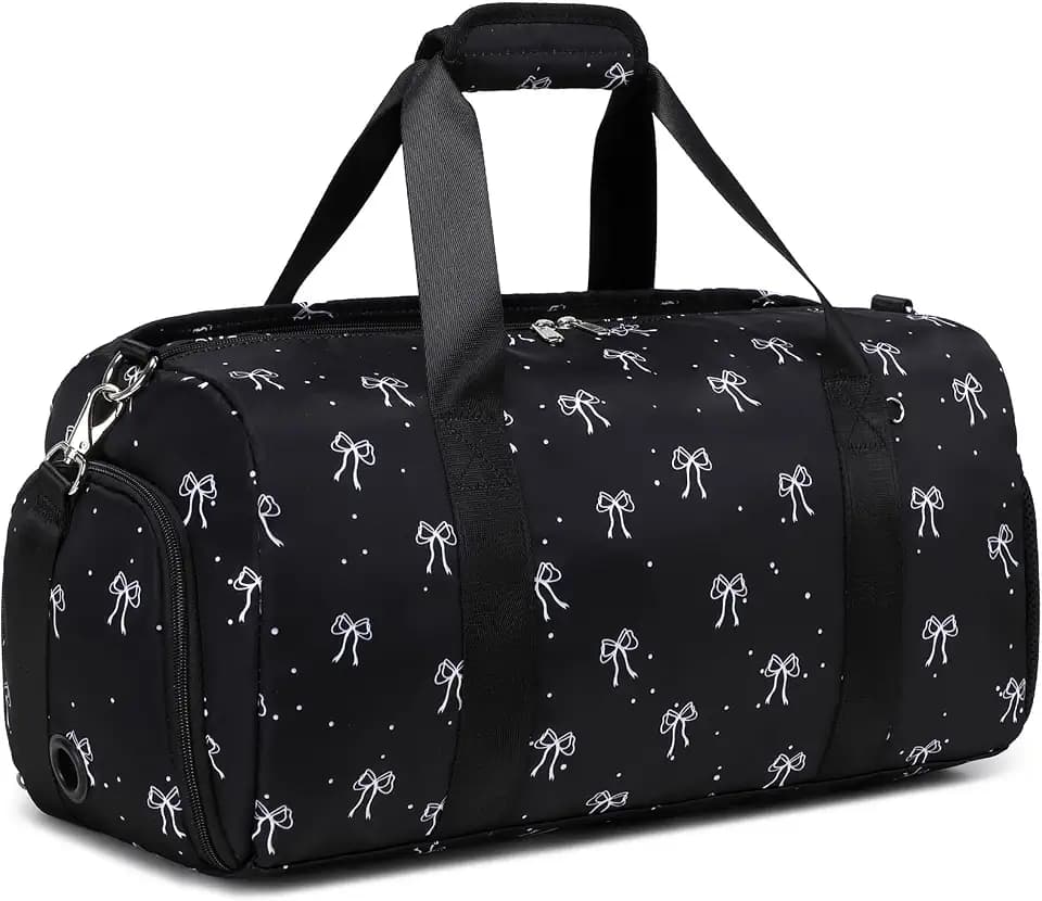 Kimwadalh Travel Duffle Bag with Wet & Shoe Compartments for Girls Women