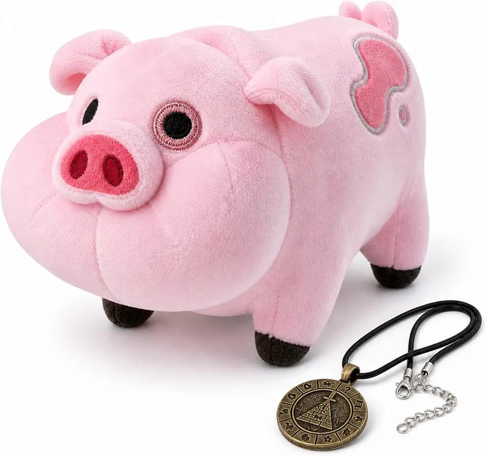 EIKOU Gravity Falls Waddles Plush with Pendant, 7 x 3.5 x 3.5 in Toy