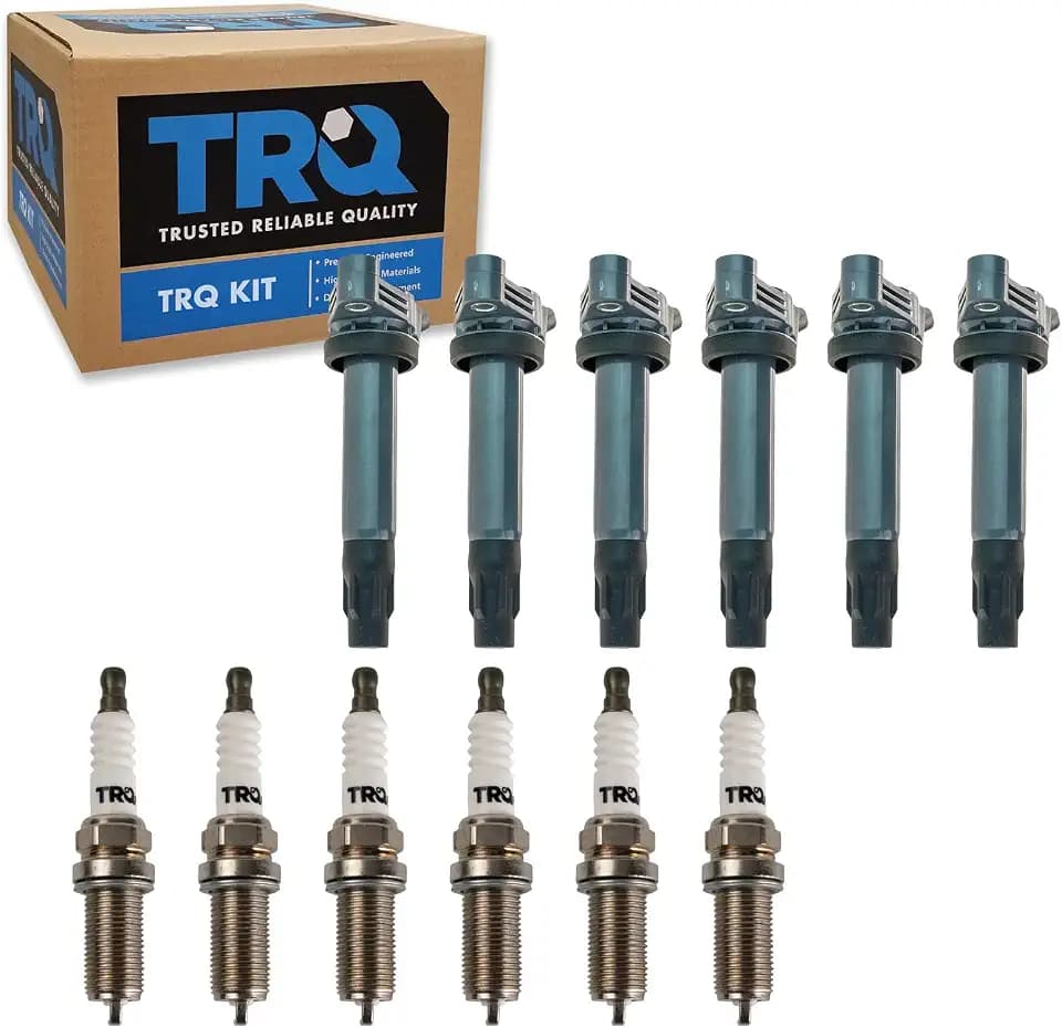 TRQ Ignition Coil and Spark Plug Kit 12 Piece Iridium Spark Plugs