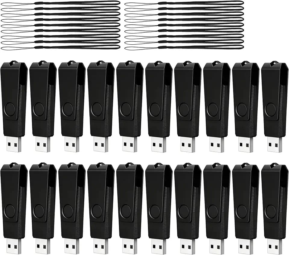20-Pack 4GB USB Flash Drive Bulk TEWENE FAT32 USB2.0 Flash Drive Pack Black