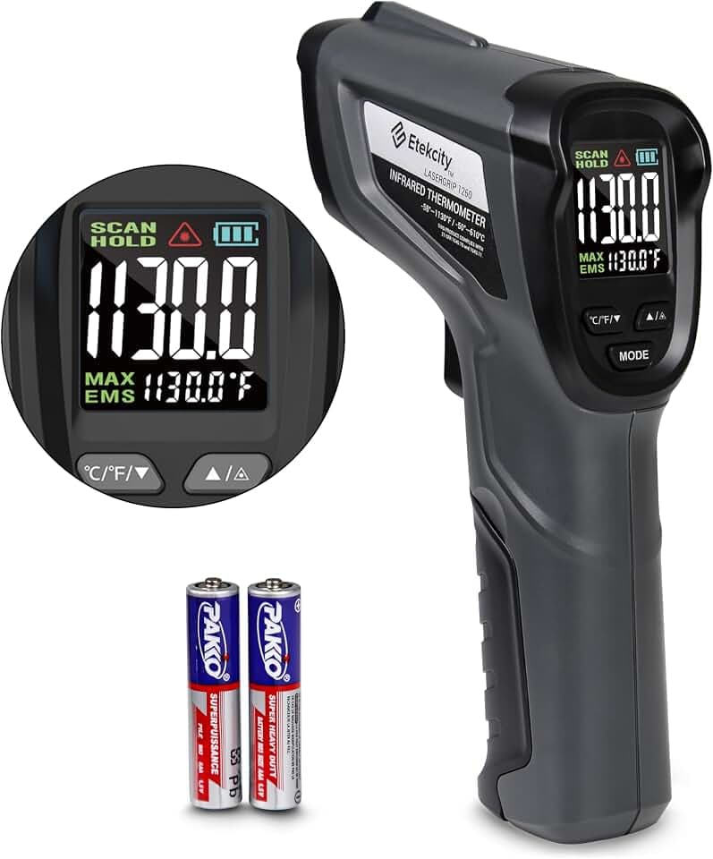 Etekcity Infrared Thermometer Laser Temperature Gun, Color Display