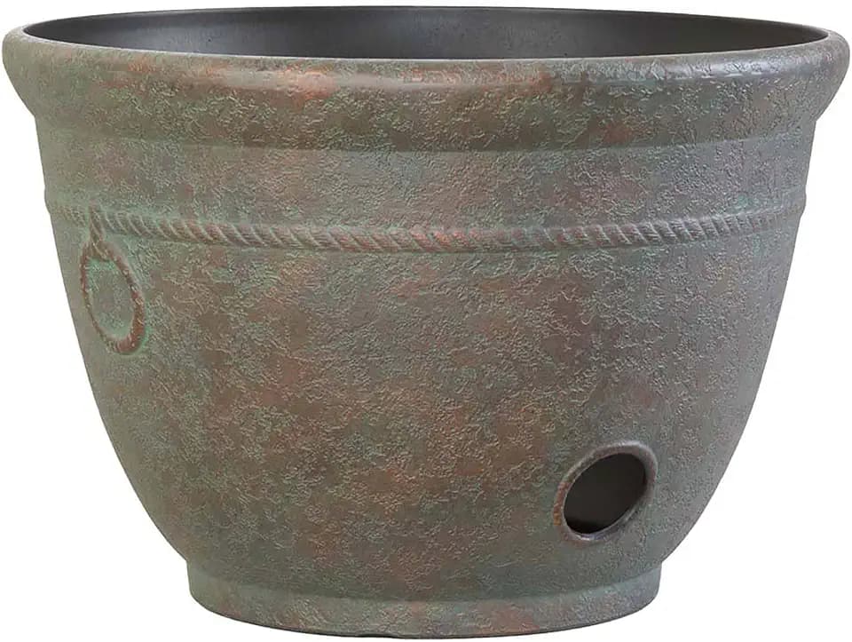 Liberty Garden 1925-N Aged Patina High Density Resin 100' Garden Hose Pot