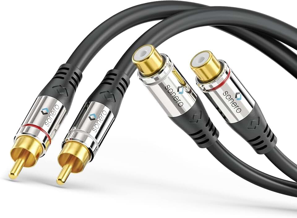 Sonero Cinch Stereo Audio Kabel Audiokabel Verlängerung 2x Cinch 3m