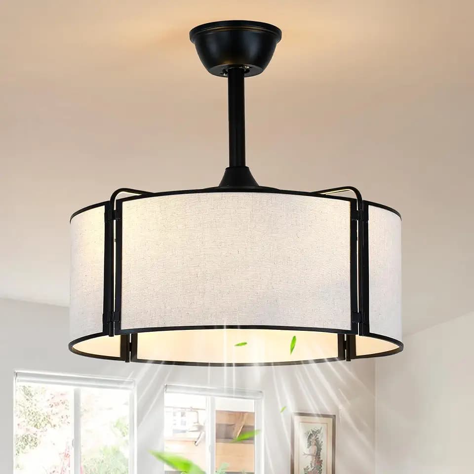 19.2 Inch Boho Fandelier Ceiling Fan with Lights and Remote