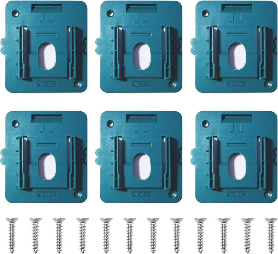 6 Stück Akkuhalter Kompatibel mit Makita&Bosch, 14,4V/18V Akku Halterung