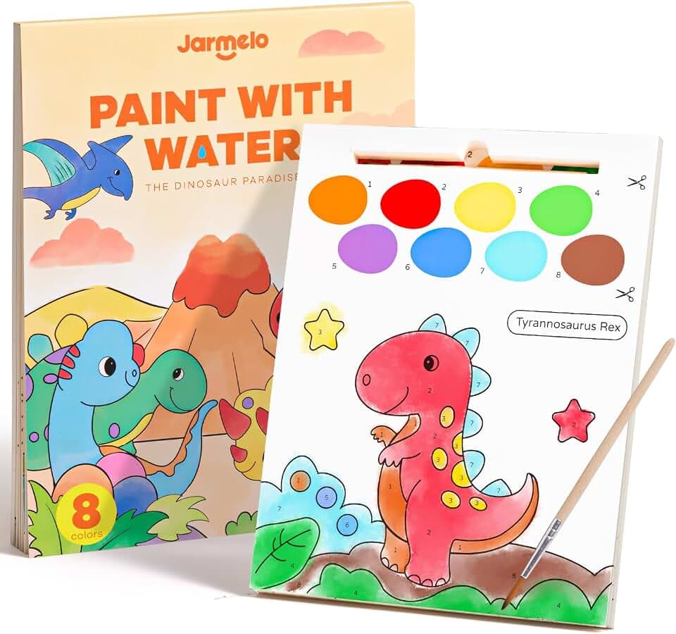Jar Melo Paint with Water Books for Toddlers, Dinosaurs
