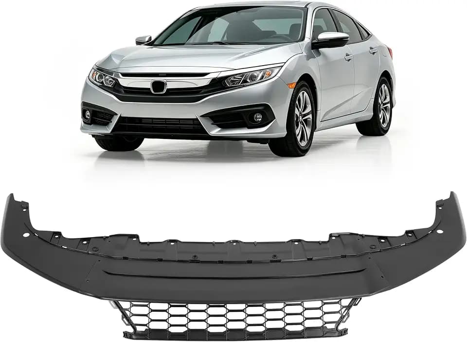 ALMULOO Grill Compatible with 2017-2019 Civic Segmented Structure