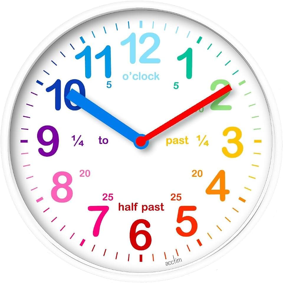 Acctim 22522 Wickford Kinder-Wanduhr in Weiß