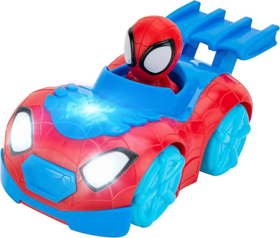 Marvel’S Spidey and HIS Amazing Friends Flash ‘N’ Dash Web Crawler - Motorized Web Crawler Vehicle with Lights and Sounds - Toys Featuring Your Friendly Neighborhood Spideys