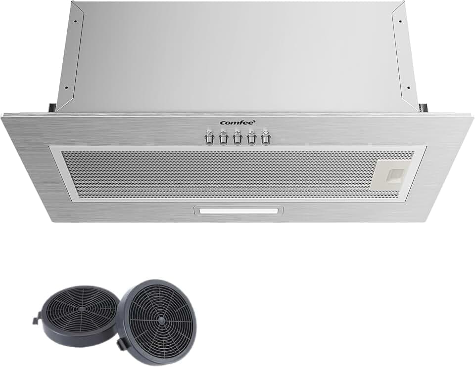 COMFEE' Dunstabzugshaube 52 cm BIHT17SS-52 LED-Unterbau-Dunstabzugshaube Wandabzugshaube 520 mm – Silber