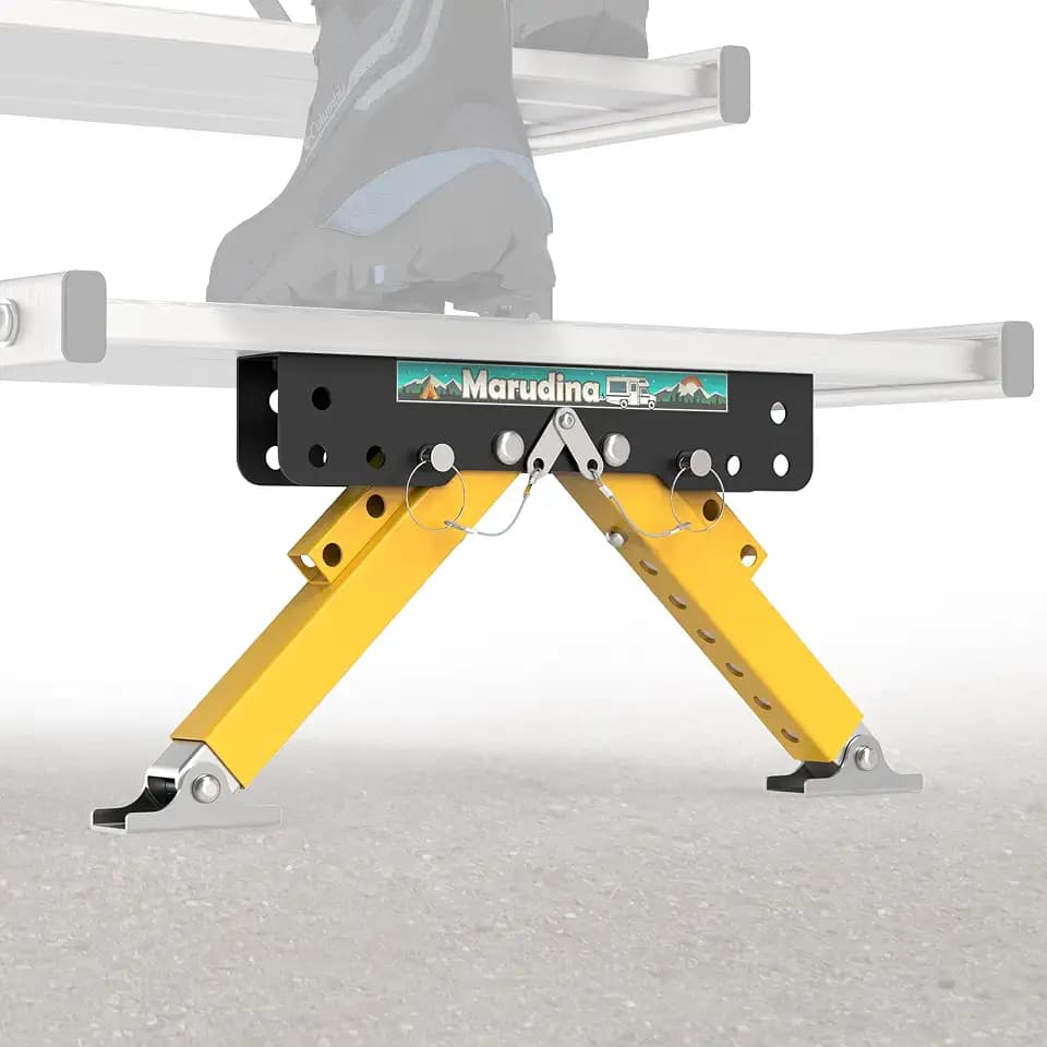 Marudina Adjustable RV Step Stabilizer Kit(2.8-11.4in), Foldable, Yellow