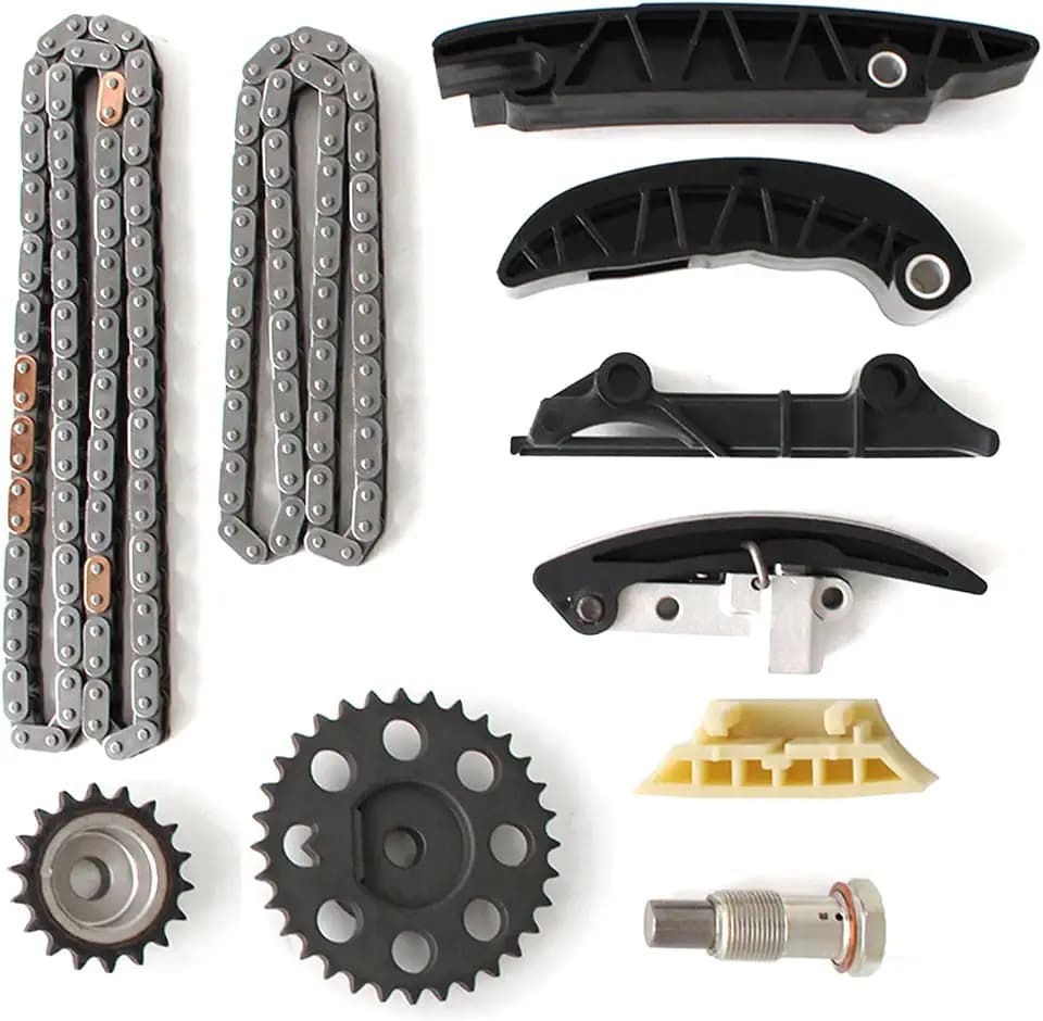 AUCERAMIC 10Pcs 03H109503 Engine Timing Chain Kit Fit for Audi Q7 2007-2010, Volkswagen Touareg 2007-2015, Volkswagen Passat 2007-2010 2012-2015, 3.6L V6 DOHC 021109465B