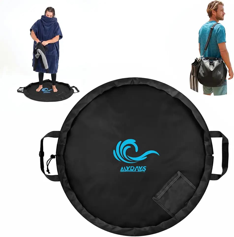 MYDAYS Wetsuit Changing Mat, Drawstring Dry Bag for Surfing Surf, Keeps your Wet Suit & Car Clean, Surf Change Gear, Surfing Accessories, Surfing Gift for Water Sports & Scuba