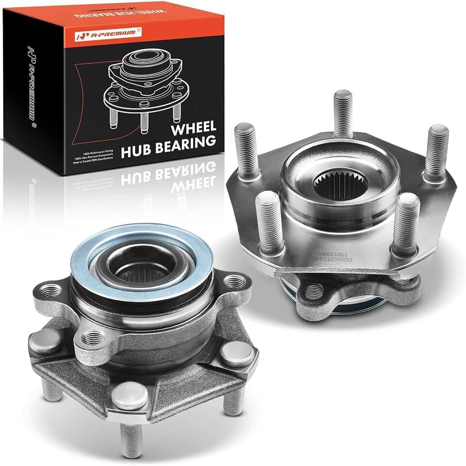 A-Premium 2 x Front Wheel Bearing and Hub Assembly with 5-Lug
