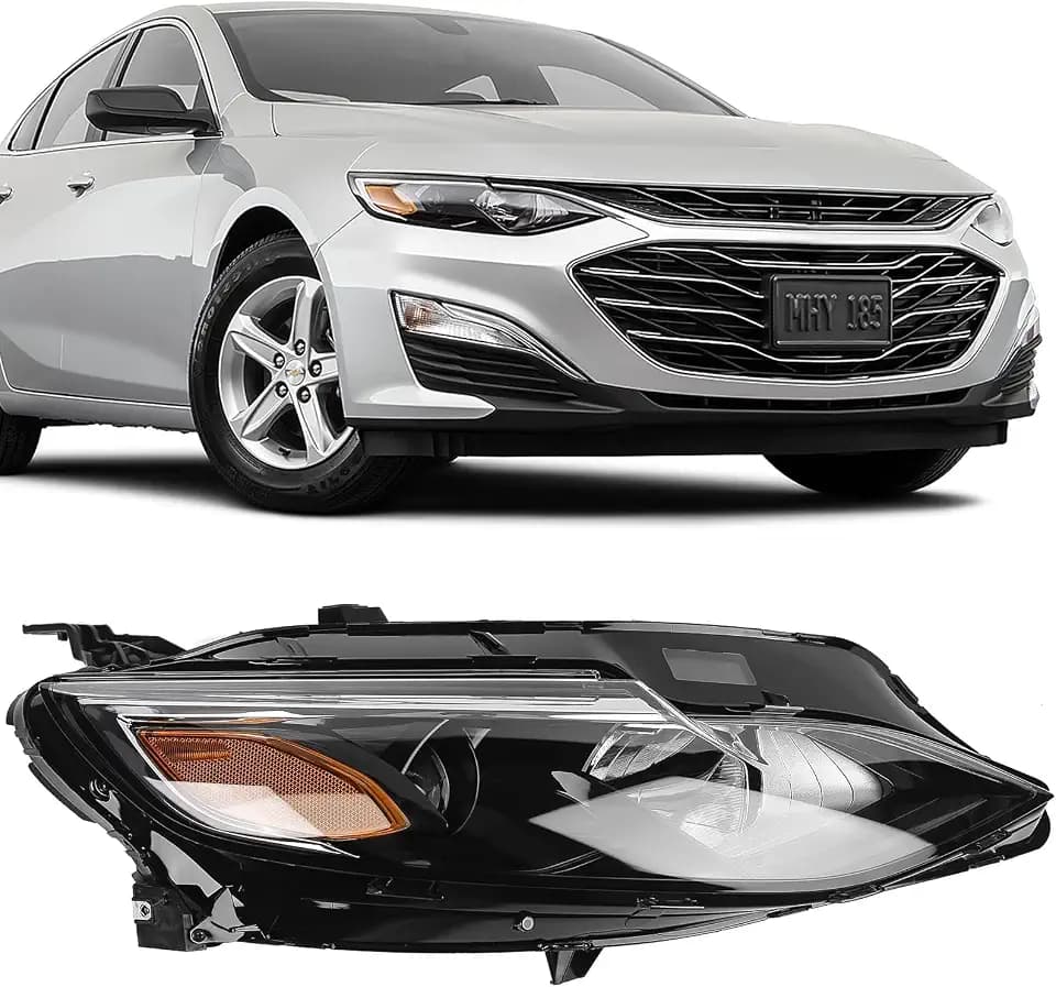 FIONE Headlight Assembly For Chevy Malibu 2019-2022 Halogen Headlamp Right