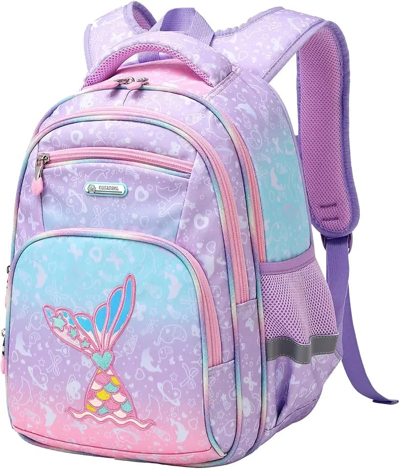 Cusangel Schulrucksack für jungen,kinderrucksäcke mit Brustgurt kinder,Grosse Kapazität Grundschulrucksack,Rucksack,ab der 1-7.Klasse mädchen
