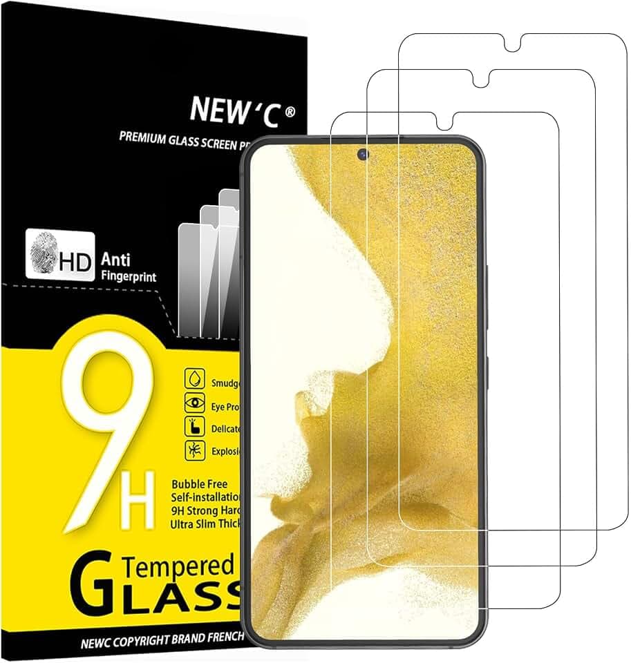 NEW'C Schutzfolie für Samsung Galaxy S22 5G für Panzerglas