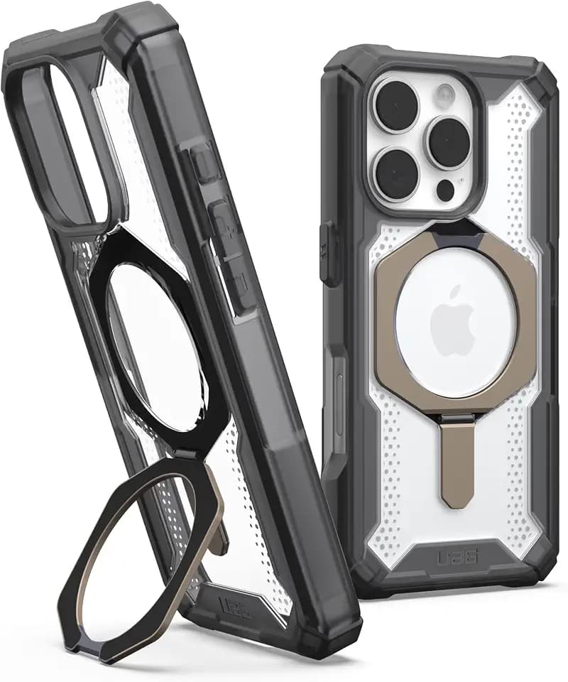 UAG Plasma XTE for iPhone 16 Pro Case with Kickstand, Ash/Titanium