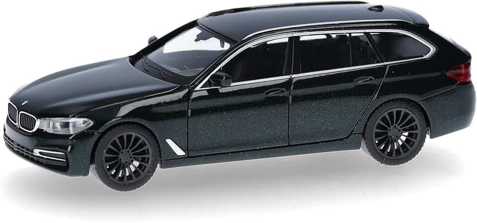 Herpa Modellauto BMW 5er Touring (G31), oxfordgrün II, Miniatur im Maßstab 1:87, Sammlerstück, Made in Germany, Modell aus Kunststoff