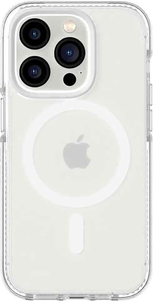 Tech21 iPhone 14 Pro Evo Crystal Compatible with MagSafe® – Shock-Absorbing & Scratch-Resistant Clear Phone Case with 16ft FlexShock Multi-Drop Protection