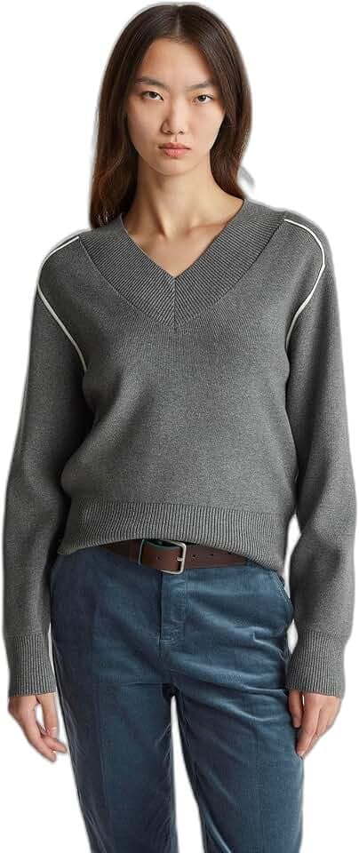 United Colors of Benetton Damen Maglia Scollo V M/L 17q3d403j Pullover