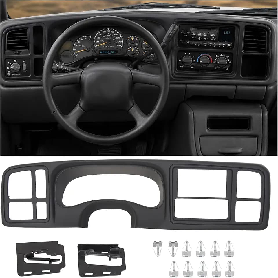 ALMULOO Double DIN Dash Cover Kit Compatible with 99-02 Silverado Sierra