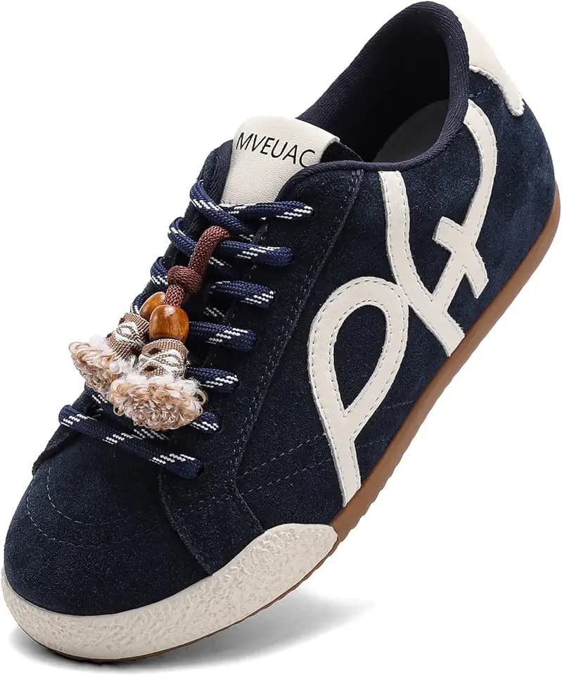 Women's Retro Gum Sole Fashion Sneakers,Lightweight Casual Sneakers