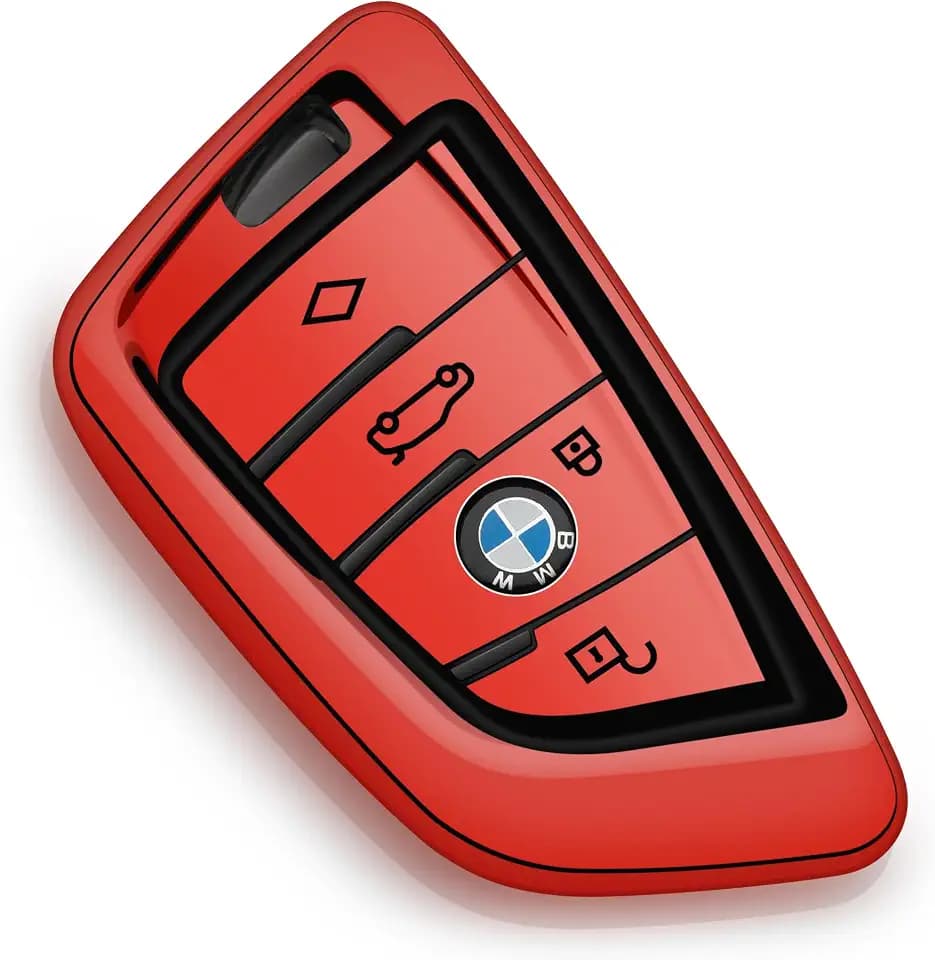 Compatible with BMW Key Fob Cover 230i 330i 430i 440i 530e 530i 540i 740i 745e 750i 840i M2 M235i M240i M3 M340i M4 Accessories Red