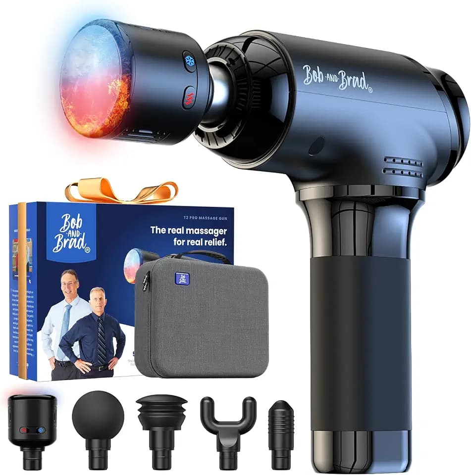 Bob and Brad T2 Pro Massagepistole mit Wärme und Kälte,3200rpm & 10MM Hub
