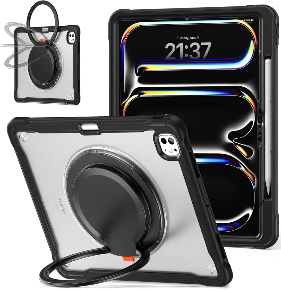 Batianda HaloCarry Case for iPad Pro 13 inch 2025 M5 2024 M4 Chip, Black