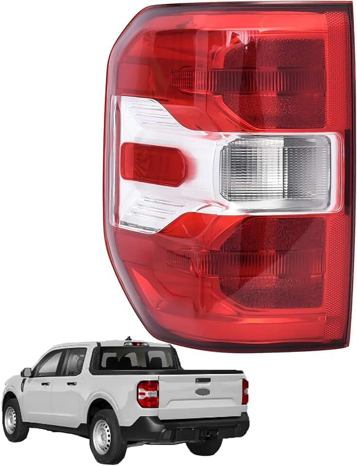 Rear Bumper Taillight Fit for 2022-2025 Ford Maverick LH Replace External Body Red Brake Light with Bulb and Wire