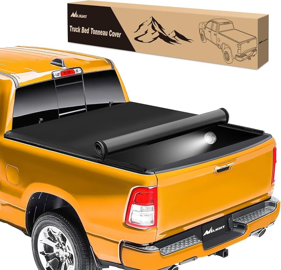 Nilight Soft Roll Up Truck Bed Cover for Ford F150 2004-2014, 6.5ft Bed