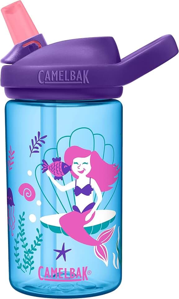 CamelBak Eddy+ Kids Water Bottle with Bite Valve Straw, Leak‑Resistant Easy Sip Design for Everyday Hydration, 14oz