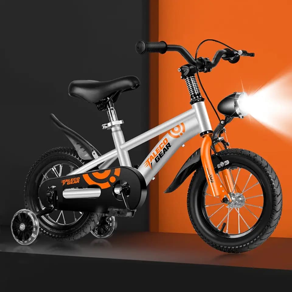 Kids Bike with Training Wheels,Light,and Hand& Foot Brake,12/14/16 Inch