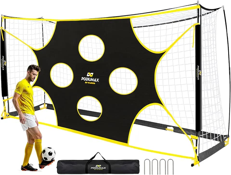 PodiuMax 16X7 FT Soccer Goals for Backyard with 10 Scoring Zones Target net