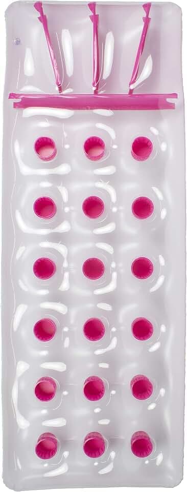 Poolmaster Classic French Pocket Inflatable Swimming Pool Mattress Float for Adults, Pink