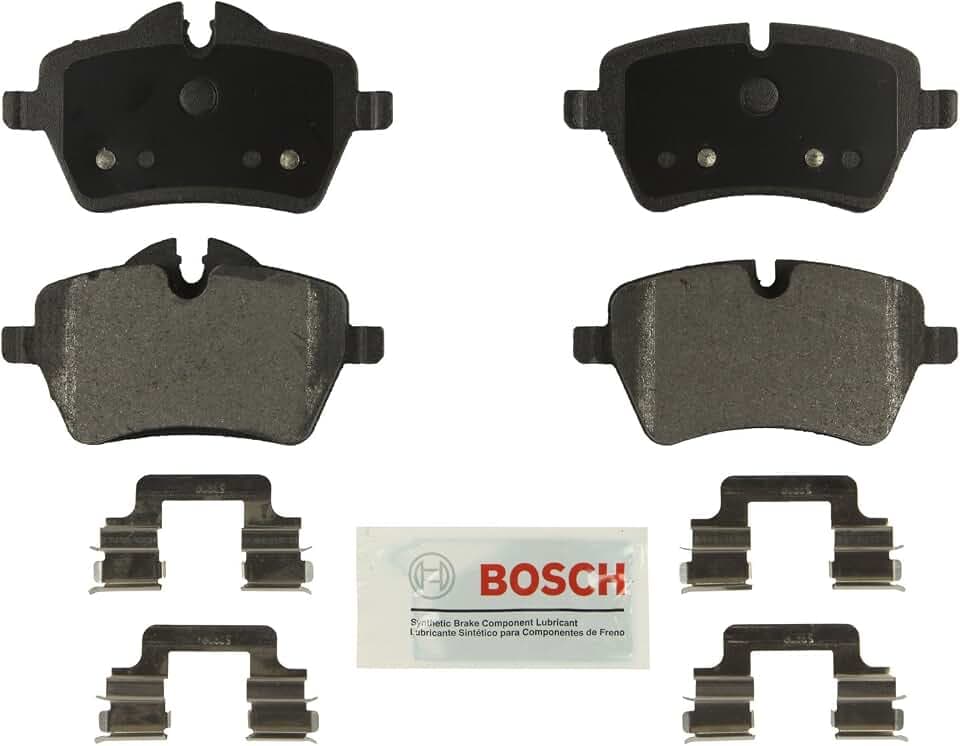 BOSCH BE1204H Blue Semi-Metallic Disc Brake Pad Set with Hardware - Front