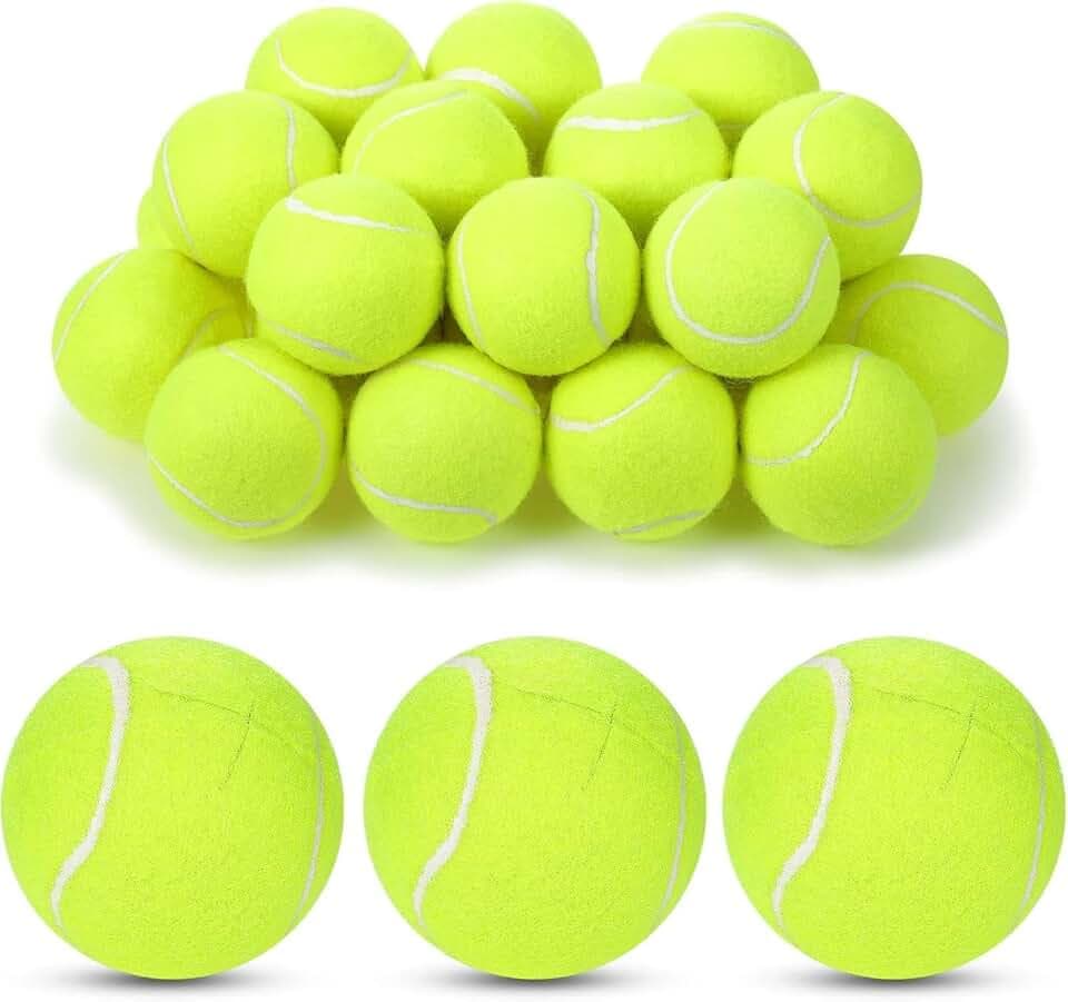 Macarrie 40 Pcs Precut Tennis Balls for Chair Leg Floor Protection, Yellow