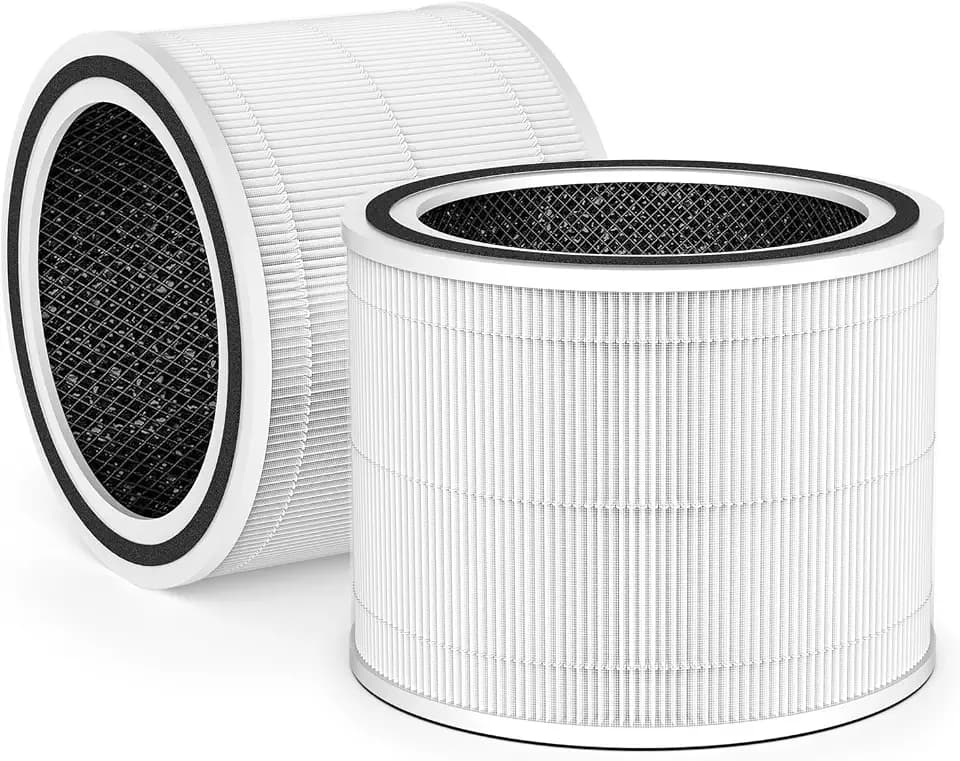 2-pack 12070 Air Filter Replacement, Compatible with Clorox Turbo Air Purifiers 11070, Medium Room Advanced Carbon Air Filter Replacement（12070）