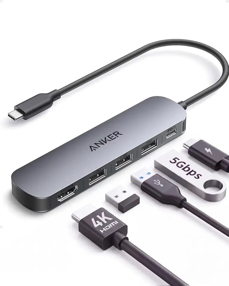 Anker 5-in-1 USB-C Hub, 4K@30Hz HDMI mit 90W Max