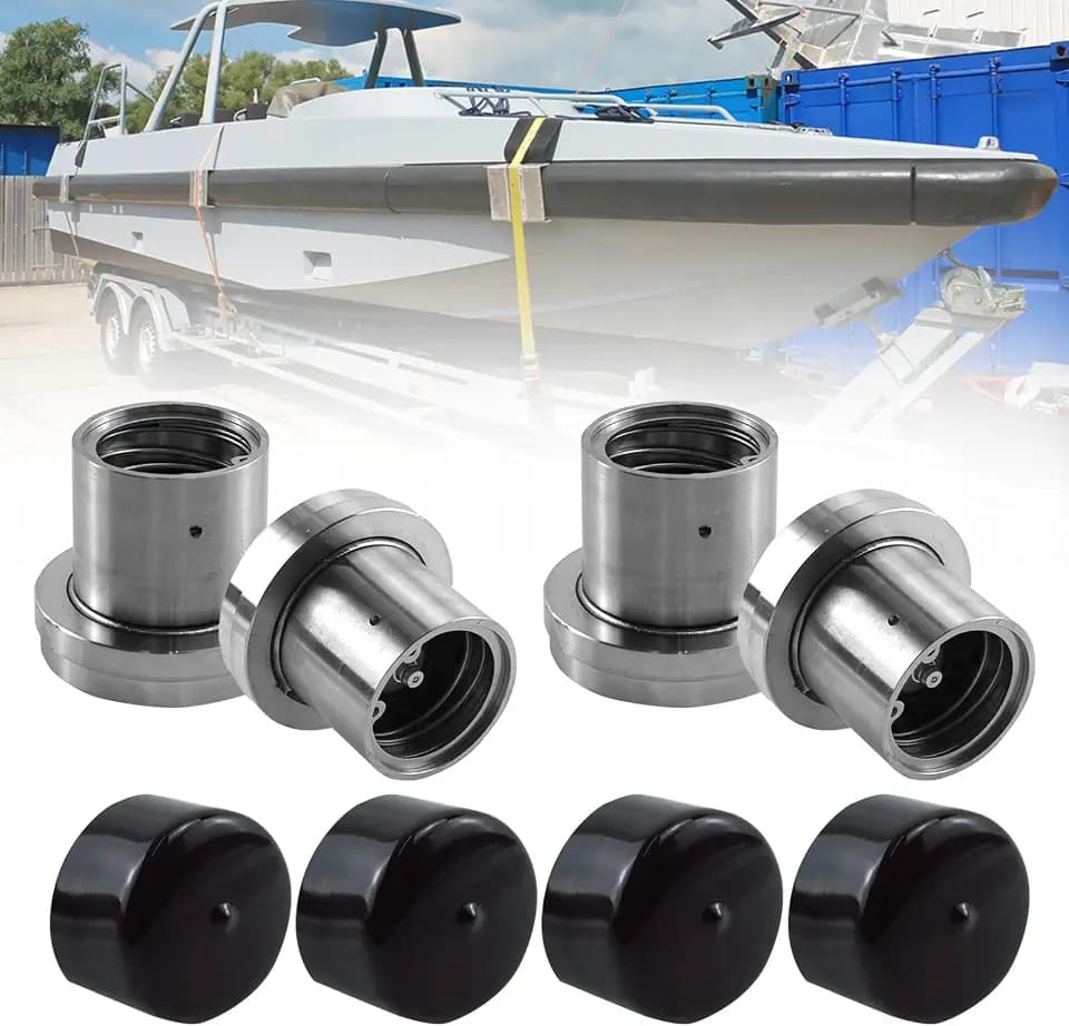 RULLINE 4Pcs 2.717" Bearing Dust Cap Stainless Steel